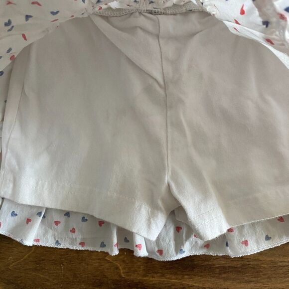 Faded Glory Patriotic Heart Print Skort Girls' 18 Months - Picture 7 of 8